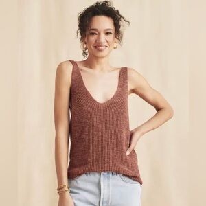 Faherty Rust Knit Tank Top